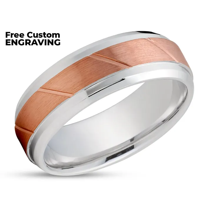 Rings Clean Casting Jewelry Rose Gold Wedding Ring 14K Gold Wedding Band Rose Gold Wedding Band Engagement Ring