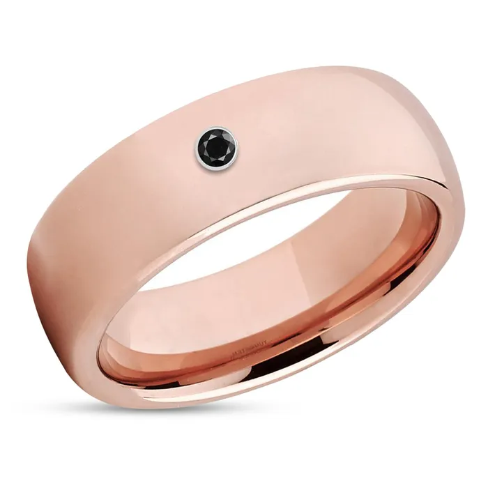 Rose Gold Wedding Ring Diamond Ring Black Diamond Ring Tungsten Band Clean Casting Jewelry Rings Rose Gold Wedding Ring Diamond Ring Black Diamond Ring Tungsten Band Clean Casting Jewelry Rings