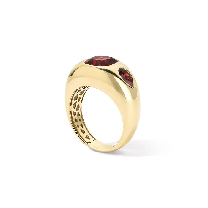 SG Fine Rings Garnet Trio Ring