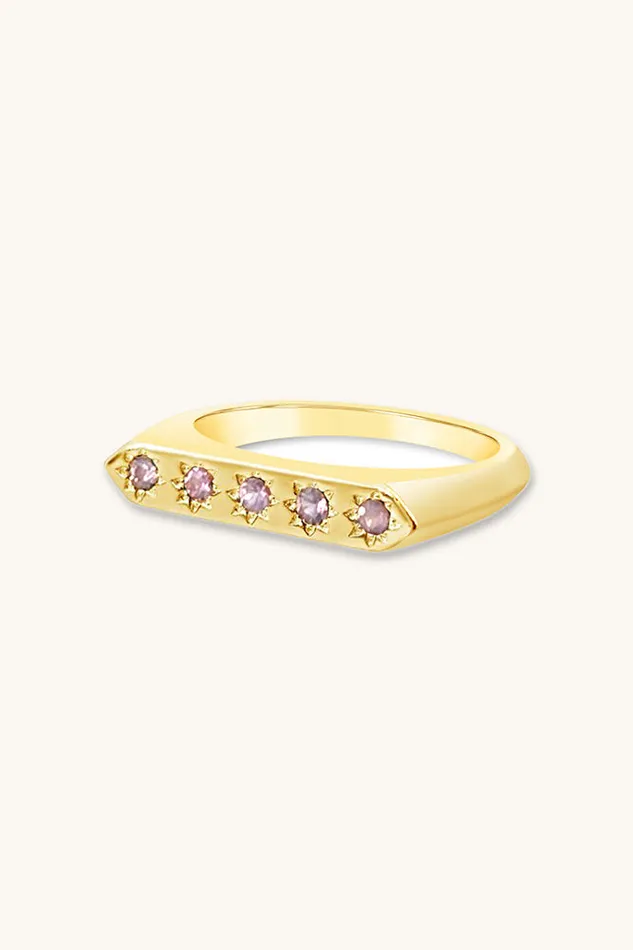 Sierra Winter Jewelry Rings Constellation Ring Pink Sapphire