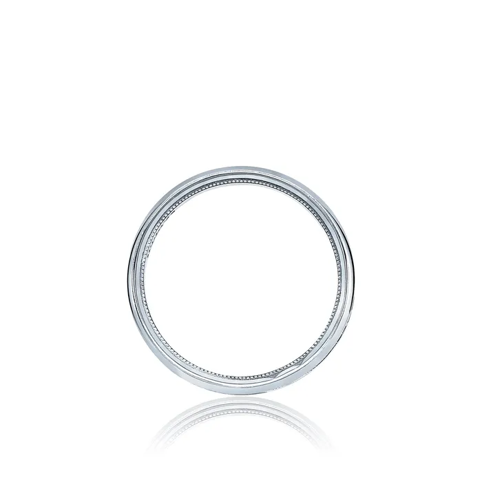 Tacori 18k White Gold Sculpted Crescent Wedding Band 6mm International Diamond Center Rings